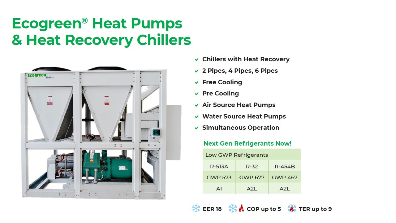 DMR Ecogreen Heat Pumps and Heat Recovery Chillers